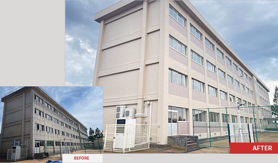 山潟中学校大規模改造工事