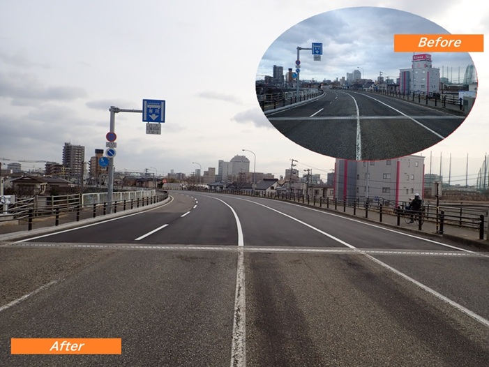 主要地方道新潟・亀田・内野線（関屋大川前１丁目他地内）舗装修繕工事